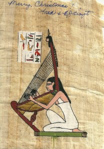 A papyrus used as  greeting card. Photo courtesy of Nathan Hughes Hamilton @Flickr